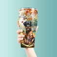 thumbnail image 3 of Hello Fall Rottweiler Football Welcome Autumn with Leaves Pumpkins 30oz Stainless Steel Tumbler Insulated Cup with Lid Rottie Dog Lover Gifts Idea - 00012, 3 of 5