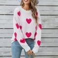 thumbnail image 7 of hotojiny Women's Sweaters Fall Winter Long Sleeve Pullover Tunic Tops Crew Neck Printed Soft Knitted Sweaters, 7 of 7