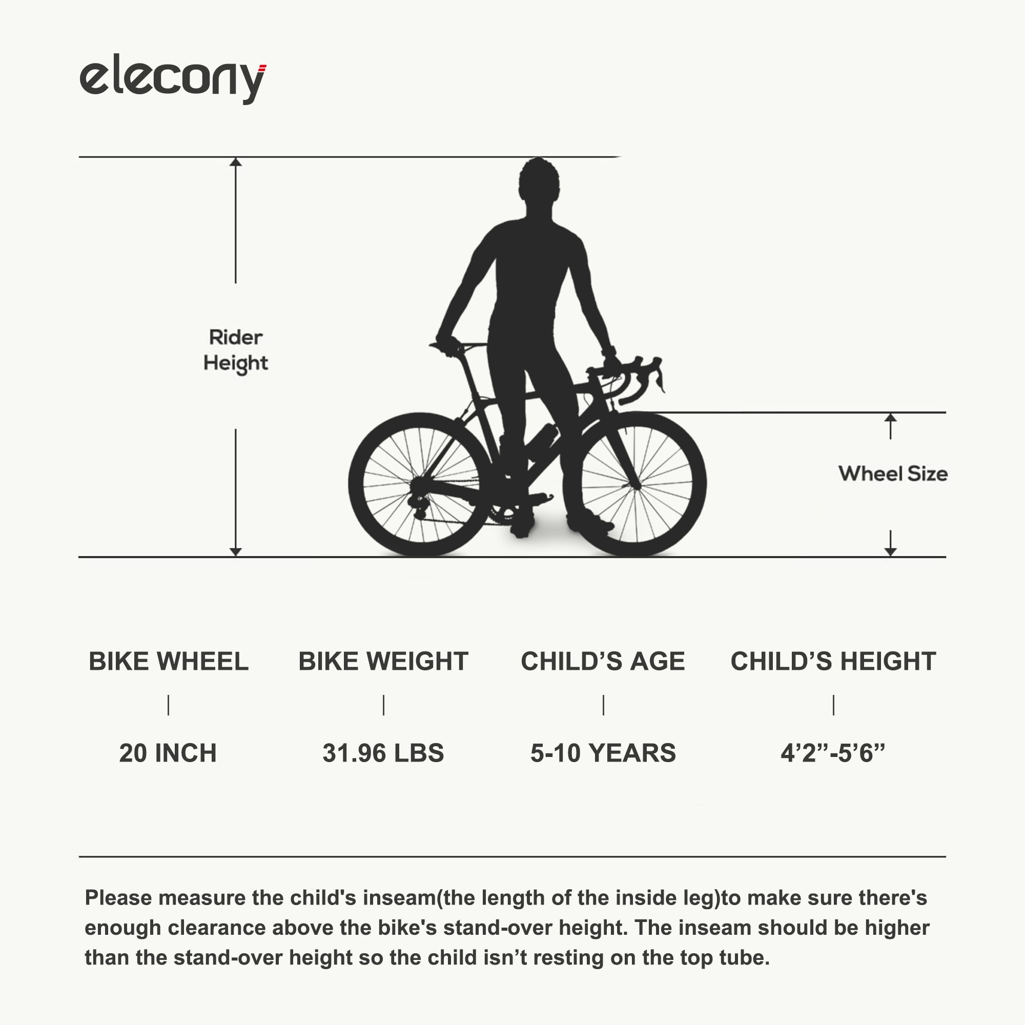20 inch inseam bike cheap size