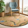 thumbnail image 2 of SAFAVIEH Soho Madison Floral Wool Area Rug, Brown/Multi, 6' x 6' Square, 2 of 9