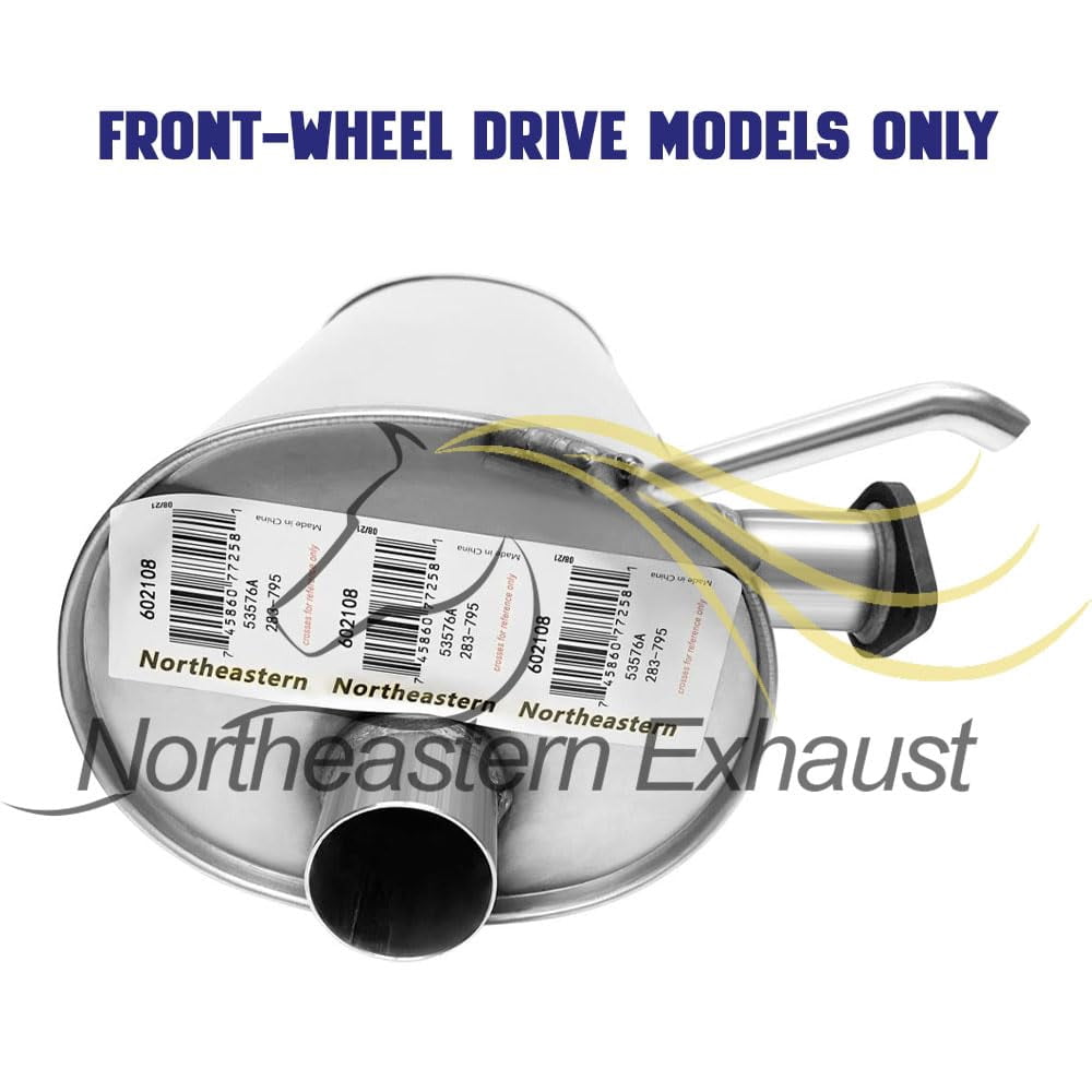 Northeastern Exhaust Resonator Pipe Muffler & Tailpipe System Fits 2004-2006 Toyota Sienna 3.3L FWD - Direct Fit | Stainless Steel