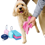 Little Paws Microfiber Portable Dog Towel Trio