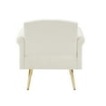 thumbnail image 6 of Smilegend Off White Velvet Armchair with Metal Legs Contemporary Design Tufted Back Foam Seat Comfortable Furniture for Small Spaces Assembly Required, 6 of 8