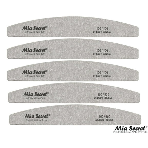 Mia Secret - NAIL FILE - SPEEDY ZEBRA HALFMOON #100 (Z05-H 100/100) x 5