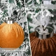 thumbnail image 4 of Christmas Tree Ornament Velvet Balls - 15 Piece Shatterproof Christmas Light Bulb Decoration Set - 80mm 3.15 Inch, 4 of 7