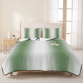 thumbnail image 3 of Twin Quilt Set 68''x86'', Sage Green White Ombre Lightweight Bedspread Coverlet Set with 2 Pillow Shams, Modern Abstract Art Farmhouse Gradient Breathable All Season Quilt Bedding for Dorm/Bedroom, 3 of 9