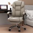 thumbnail image 2 of Wheel Back Cushion Office Chair Leather Lounge Executive Lazyboy Chair Retro Luxurious Sillon Reclinables Theater Furniture My Lux Decor Round, 2 of 23