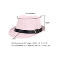 thumbnail image 4 of Simplicity Panama Style Fedora Straw Sun Hat with Leather Belt, Light Pink, LXL, 4 of 4