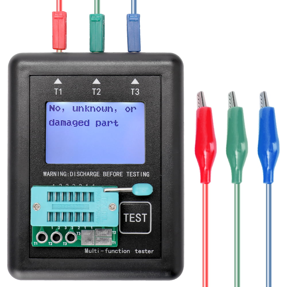 Digital Transistor Capacitor Tester with Mini Test Leads for Automatic Check NPN PNP Longruner LCR-TC1 Multi-Function Tester with 1.8 inch Colorful Display