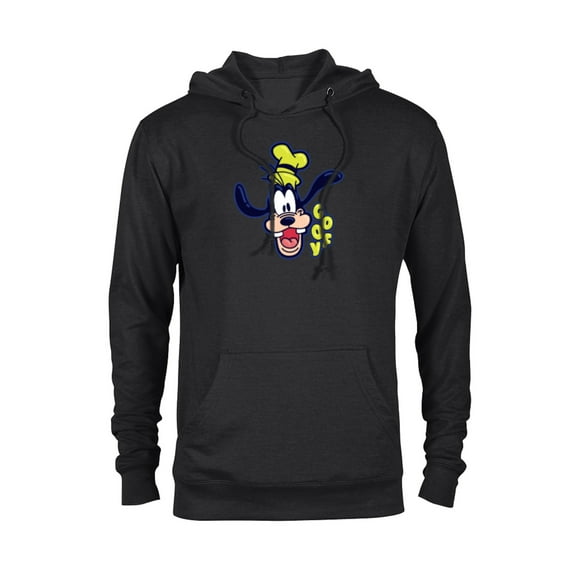 Disney Mickey and Friends Goofy Happy Face - Pullover Hoodie for Adults - Customized-Black