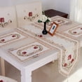 thumbnail image 3 of Decoration Table Runner Table Cloth Translucent Jacquard Home Decor Floral New, 3 of 8