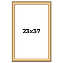 23x37 Frame Gold Plein Aire Solid Wood Picture Frame Width 2 Inches | Interior Frame Depth 0.5