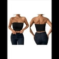 thumbnail image 3 of Tops de Tubo para Mujer, Tops Cortos Sin Tirantes, Básicos, Sin Espalda, Sin Mangas, Bandeau, Atuendos Bonitos para Salir de Verano 2025. Negro XS, 3 of 7