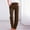 Brown, variant on Dxzfnsa Plus Size Pants for Women Womens Fashion Elastic Drawstring Trousers Casual Solid Color Linen Pants Loose Comfy Wide Leg Pockets Trousers