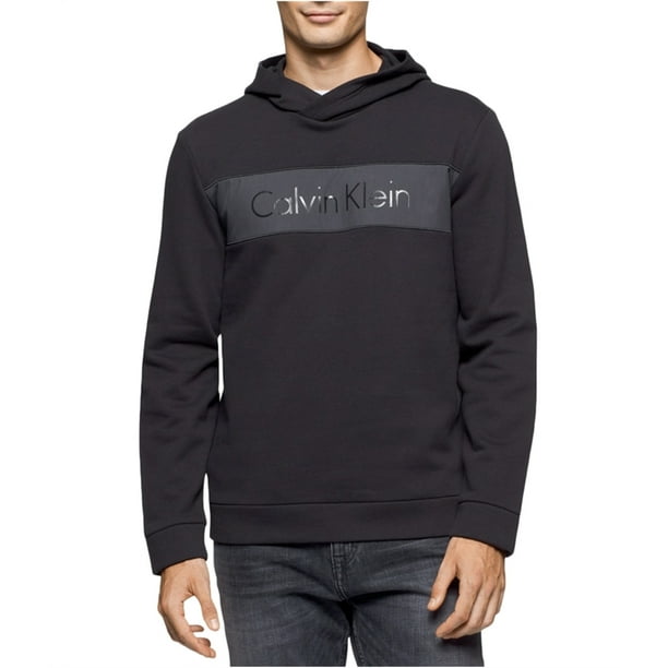 Sudadera con capucha Calvin Klein Logo para hombre negro grande