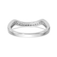 thumbnail image 5 of 14K White Gold Ring Band Wedding Diamond Round , Size 5, 5 of 7