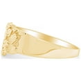 thumbnail image 3 of AFFY Nugget Style Men's Promise Ring In 10K Solid Yellow Gold 9.50 MM Wide Ring Size-13.5, 3 of 6