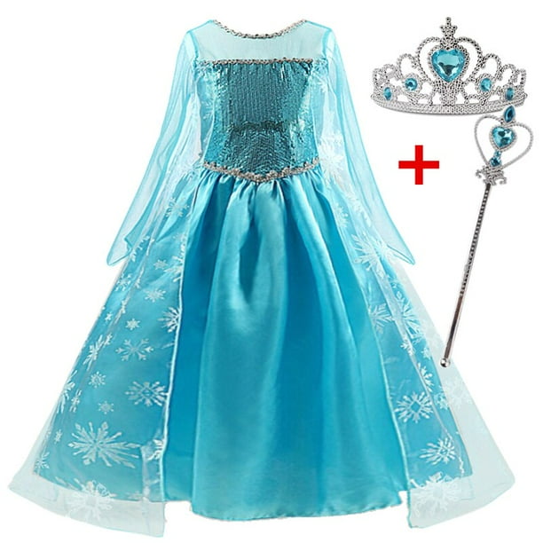 Disfraz de Elsa para niñas, vestido de princesa para Halloween, Bella Durmiente, Blancanieves, disfraces de carnaval, fiesta de Pascua Fivean unisex