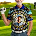 thumbnail image 6 of HOMYGIFTS Custom Face Men’s Golf Polo Shirt – Personalized Stained Glass Mandala Design, Unique Gift for Golfers & Special Occasions, 6 of 10
