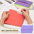 thumbnail image 4 of Uxcell 100 Pack Dark Purple #10 Business Envelopes, Colored Self Seal Letter Size, 4 of 6