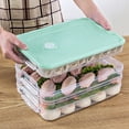 thumbnail image 1 of Caja de dumplings para el hogar, cocina verde, caja de conservación para refrigerador, bandeja de almacenamiento de dumplings congelados de múltiples capas, caja de huevos, caja de wonton, 1 of 5