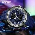 thumbnail image 3 of Sanda Men's Analog Sports Watch, LED Large Face Waterproof Wrist Watches, Dual Dial Digital Analog Watches for Men  6029, 3 of 5
