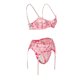 thumbnail image 4 of TRKIYQC Trajes de lencería para Mujer, Patrón de corazón Bordado Bow-Knot Decor Sling Bra Tops + Braguitas triangulares + Conjunto de Liga elástica TRKIYQC moda, 4 of 9