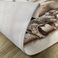 thumbnail image 4 of Ambesonne Farmhouse Place Mats Set of 4, Vintage Cow on Stripes, Standard Size, Tan Ivory Warm Taupe, 4 of 5