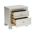 thumbnail image 2 of Newboti Furniture Glamorous Modern Design 1pc Nightstand of 2x Drawers Faux Crystal Knobs Silver Finish Furniture 06354, 2 of 12