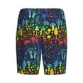 thumbnail image 4 of Picia Magical Mushrooms and Flowers Pajama Shorts for Men, Men's Pajama Bottoms, Sleepwear,Short Pajama Pants-, 4 of 9