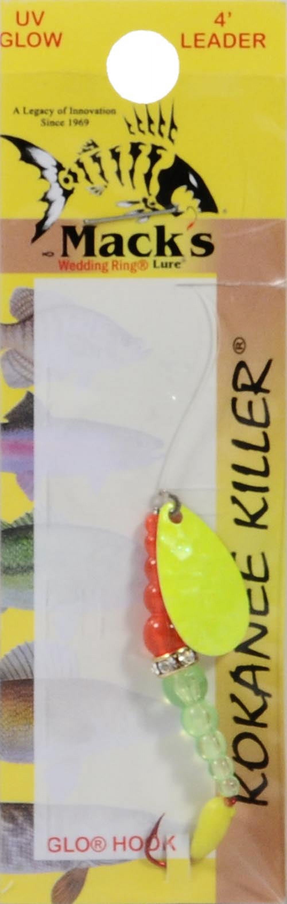 (2 pack) Mack's Lure Kokanee Killer Single Glo Hook Chrt FlOrange/FlChrt Chrt 8