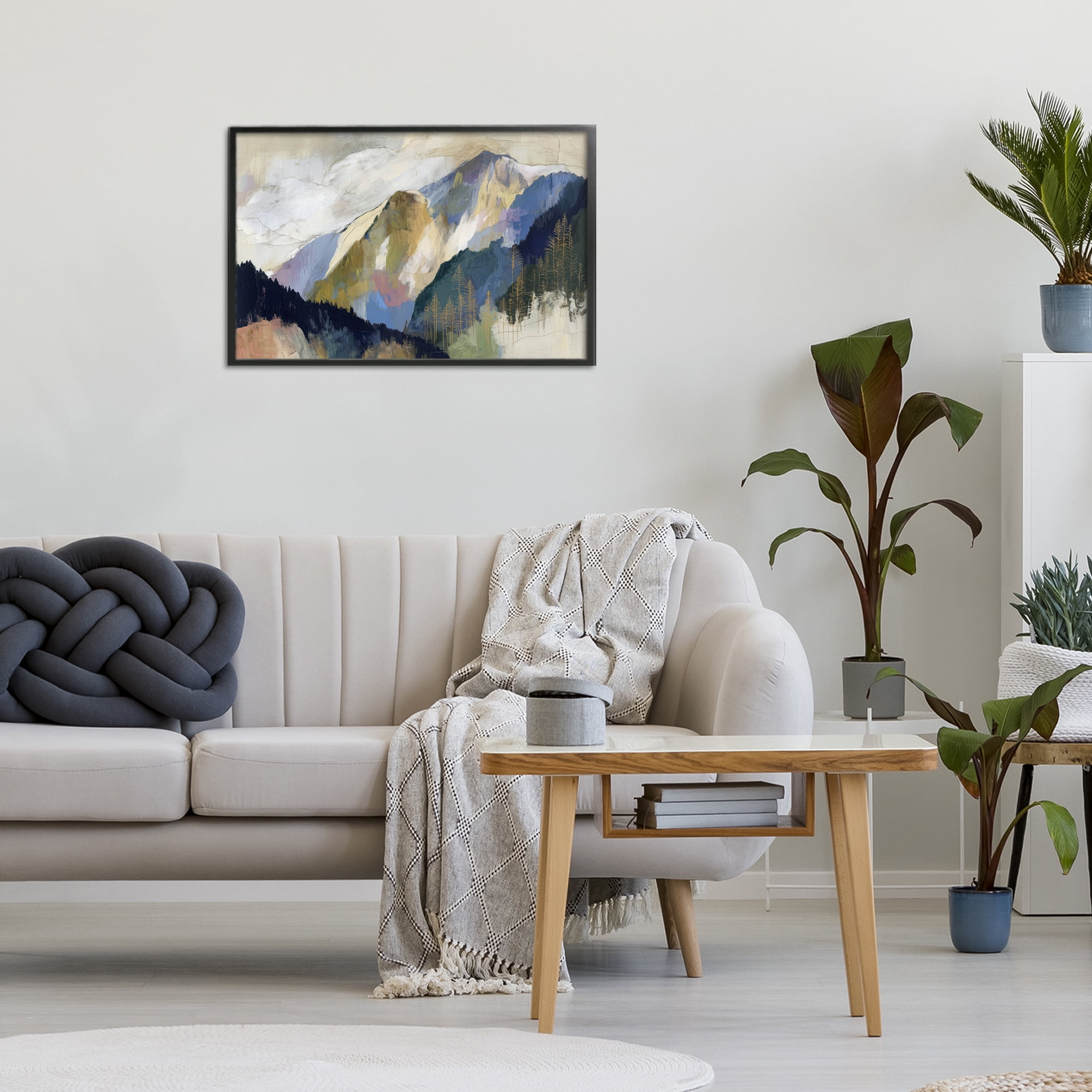 Stupell Industries Mountain Forest Landscape Black Framed Giclee Art, design by Chromatic Storm Studio