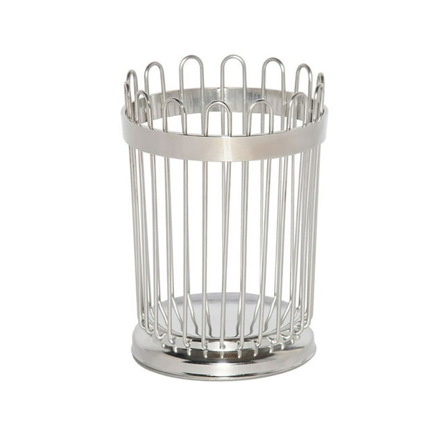 Idées de Service WBB5PS Panier à Pain en Fil de 5 Pouces avec Base Lestée, Acier Inoxydable Poli