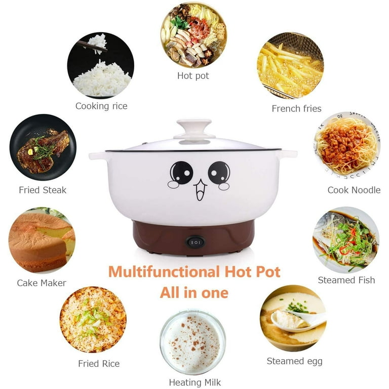 Split Electric Hot Pot, Non-stick Electric Skillet,4l Large Capacity  Cooking Pot,with Stepless Knob For Temperature Control