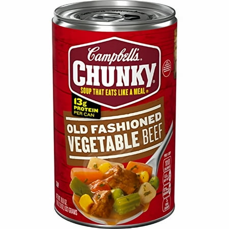 Campbell s Chunky Soup Old Fashioned Vegetable Beef Soup 18.8 oz (Pack of 5)