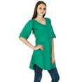 thumbnail image 2 of Bollywood Tunic Solid Kurta Indian Designer Women Ethnic Kurti Cotton Top Dress, 2 of 3