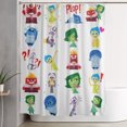 thumbnail image 1 of Cortina de ducha de adentro hacia afuera con dibujos animados, cortinas de ducha para baño con 12 ganchos, juego de decoración para el baño de poliéster impermeable y lavable, 60 x 72 pulgadas, hierro, 1 of 1