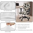 thumbnail image 3 of SCRAWLGOD Cow Print Brown Beige Set of 4 Non-Slip Computer Chair Slipcover with Arm Rest Slipcovers Dustproof Desk Chair Cover Crease Resistant Swivel Chair Protector, 3 of 7