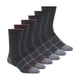 thumbnail image 1 of Calcetines Skechers Work Crew para hombre, paquete de 6, color carbón, tallas 10-13, 1 of 6