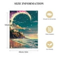 thumbnail image 2 of Shiartex  Canvas Wall Art,Pink Moon Beach Print Canvas Painting for Bedroom Living Room Kitchen Bathroom Corridor Dining Room Hotel Decor 16x20 in/12x16 in, 2 of 5