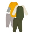 Garanimals Baby Boy Long Sleeve Bodysuit and Joggers Outfit Set, 4