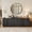 Black, variant on CHIC HOUSE 70" Sideboard Media Cabinet with Storage, Fluted Wood Buffet Cabinet, Media Console TV Stand Wood Credenza for Living Room, Oak