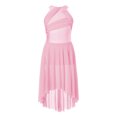 thumbnail image 1 of MSemis Kids Girls Shiny Rhinestone Sleeveless Lyrical Ballet Leotard Tulle Skirt Modern Contemporary Pink 8, 1 of 6