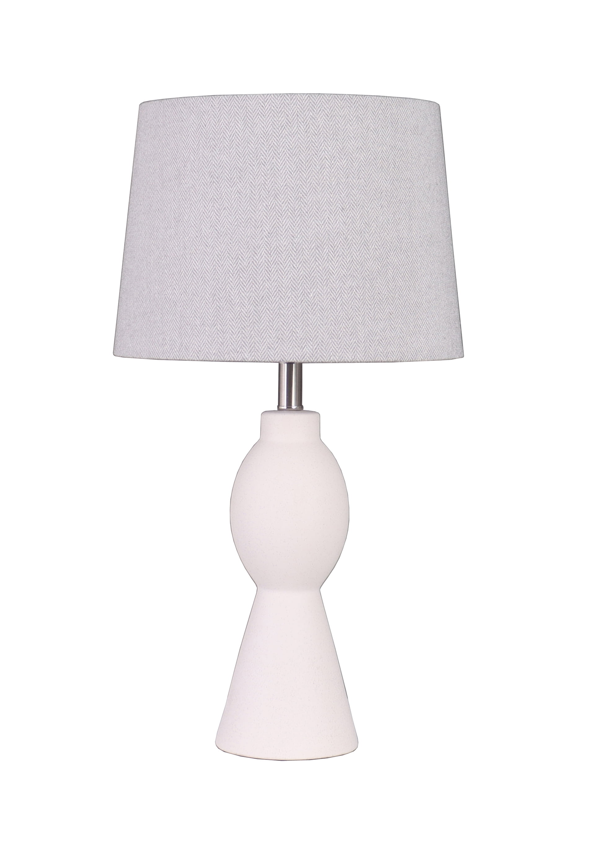 Better Homes & Gardens White Ceramic Modern Table Lamp Base 18.5in Height