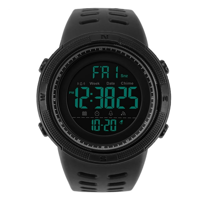 Reloj digital para hombre, reloj de pulsera digital para hombre con parte trasera digital y rendimiento sólido