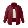 thumbnail image 4 of Fewfanhot Womens Clothes Zip Up Casual Stand Collar Long Sleeve Hoodie Cardigan Jacket With Pockets, 4 of 8