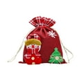 thumbnail image 1 of Christmas Gift Bags Christmas Decoration Items, Linen Apple Bags, Candy Bags, Cartoon Pattern Gift Bags, Christmas Bags, Small Storage Bags Small Gift Bags, 1 of 6