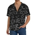 thumbnail image 3 of JUNZAN Mens Casual Button Down Shirts Short Sleeve Black Scientific Print Shirt-Medium, 3 of 7
