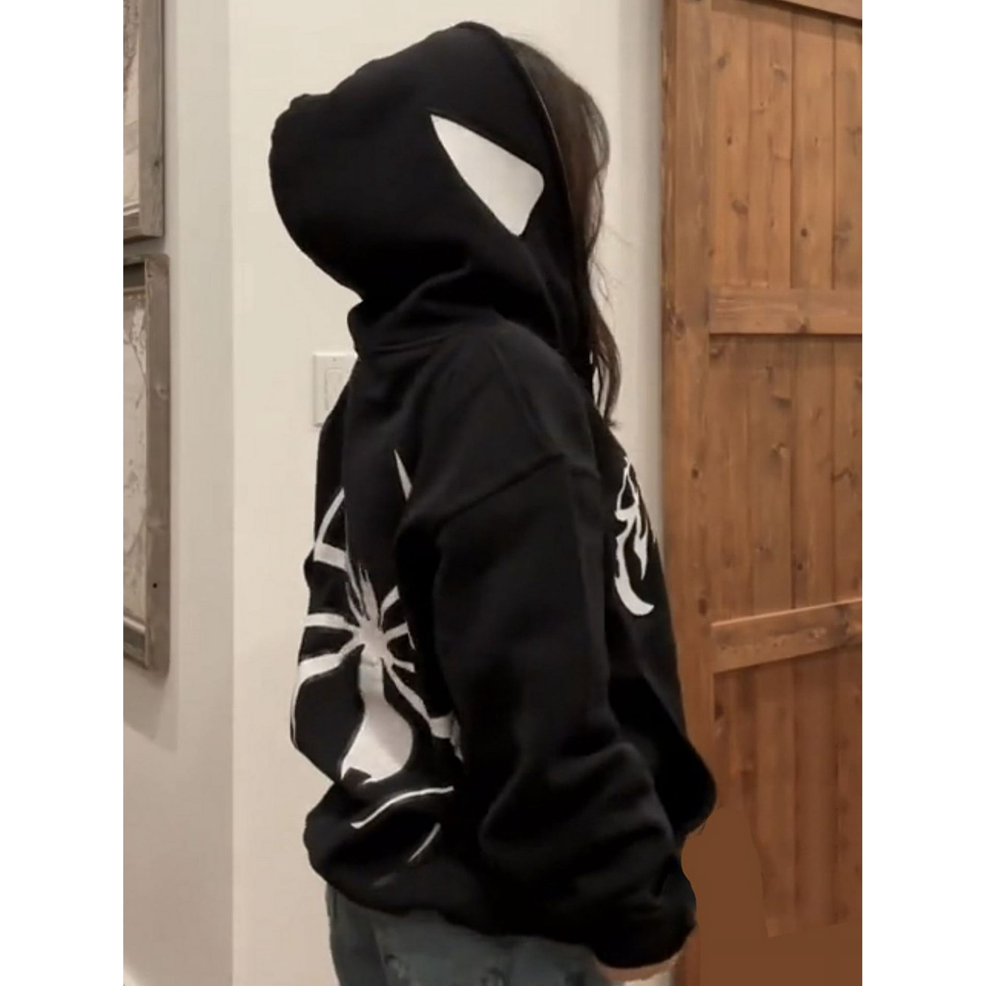 Full Zip Up Spider Hoodie Women Men Streetwear Harajuku Graphic