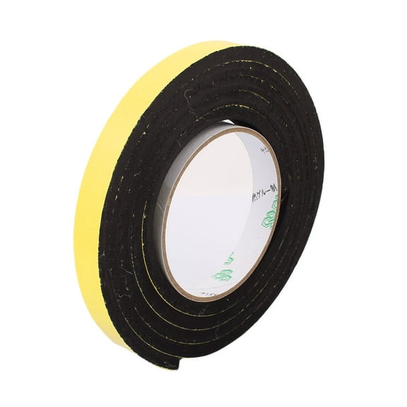 15mm x 6mm Single Sided Self Adhesive Shockproof Sponge Foam Tape 2M Length
